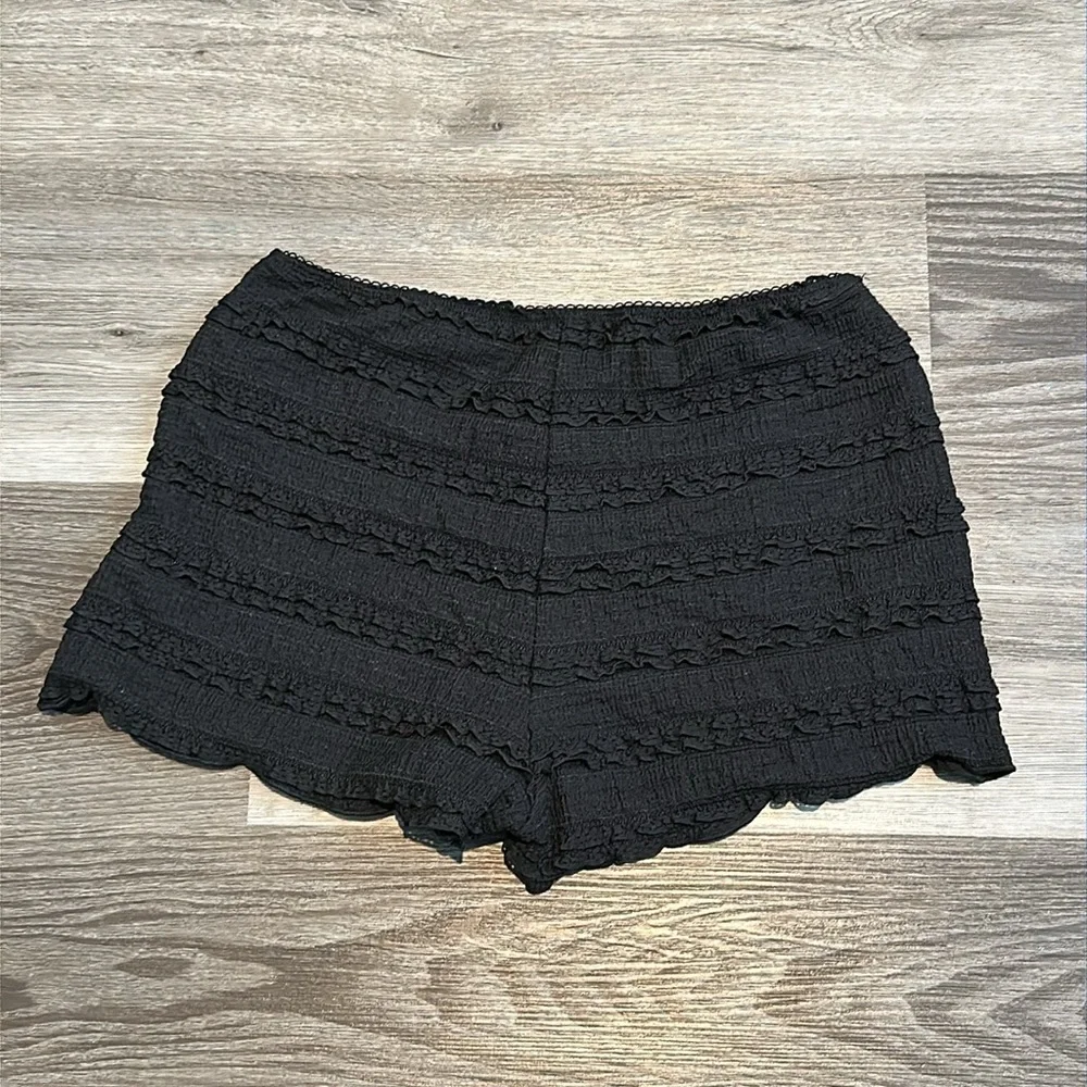 NWT Black Lace Trim Shorts - Picture 2 of 5